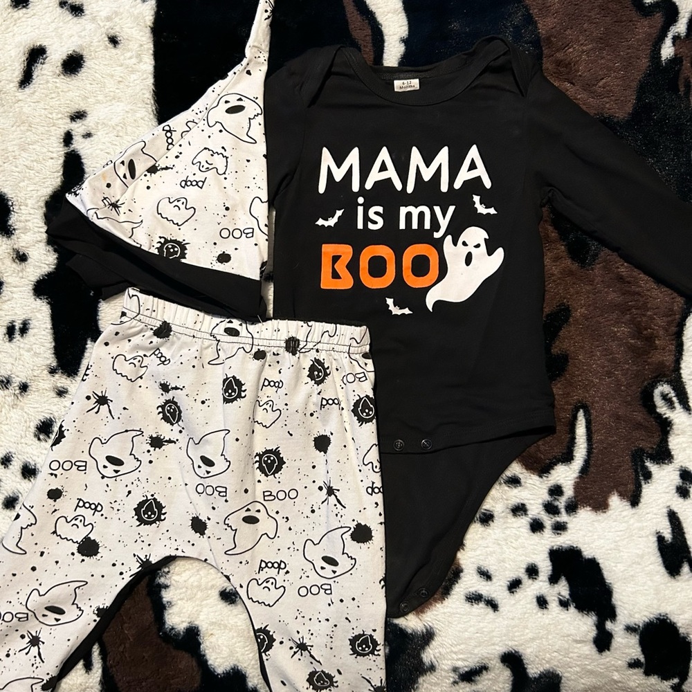 “Mama is my Boo”🎃 outfit with cap